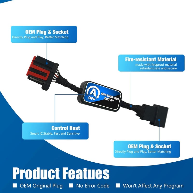 YESCHE Auto Start Stop Eliminator Compatible with Ford F150 2021-2025 Automatic Startstop Engine System Disabler Canceller Cable Device Stops Shutoff Saves Battery Accessories - Image 3
